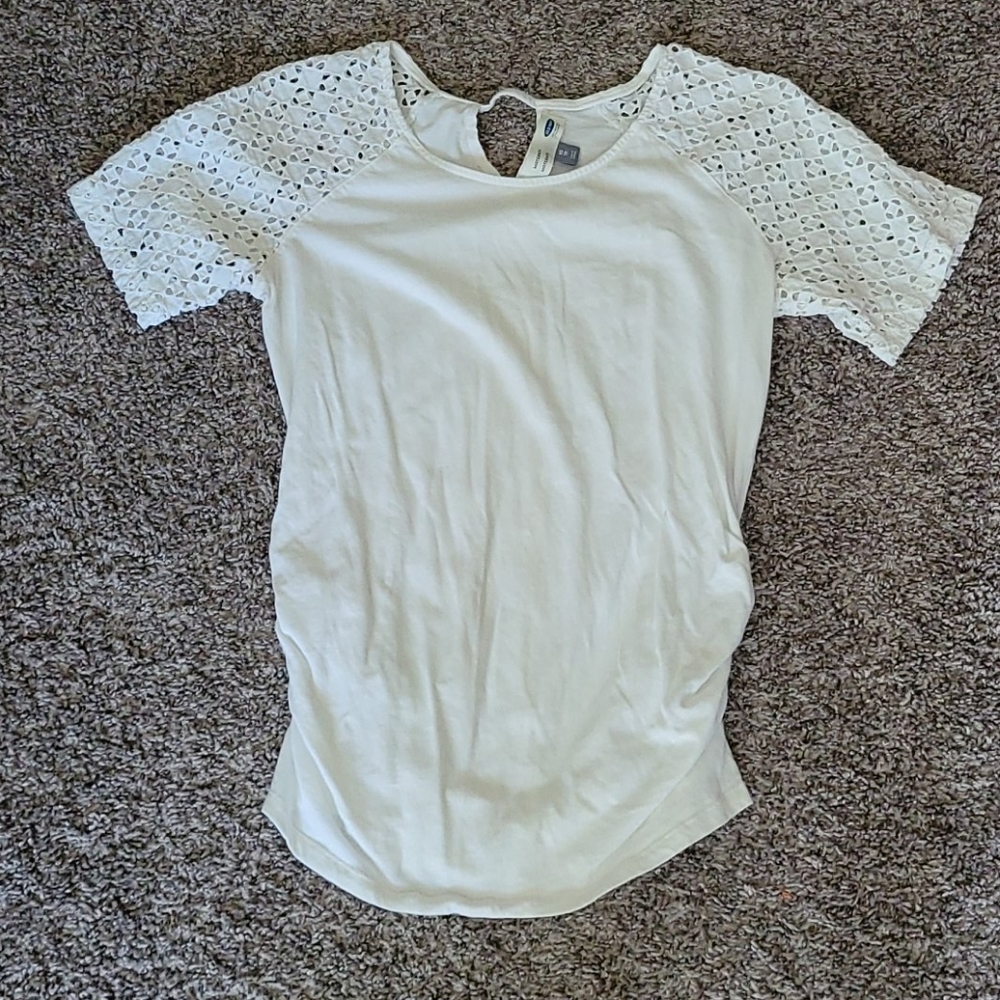 White maternity top